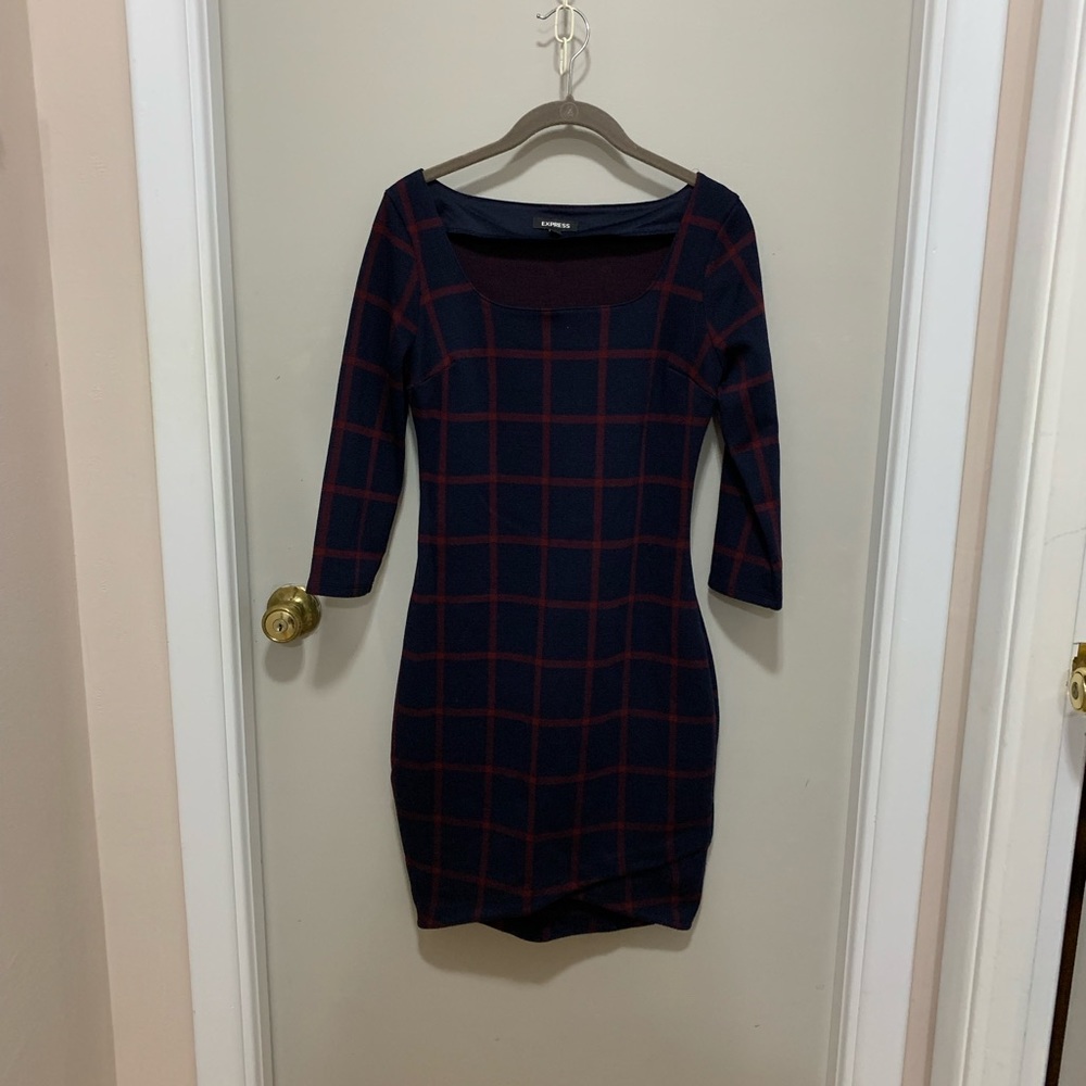 Express plaid dress